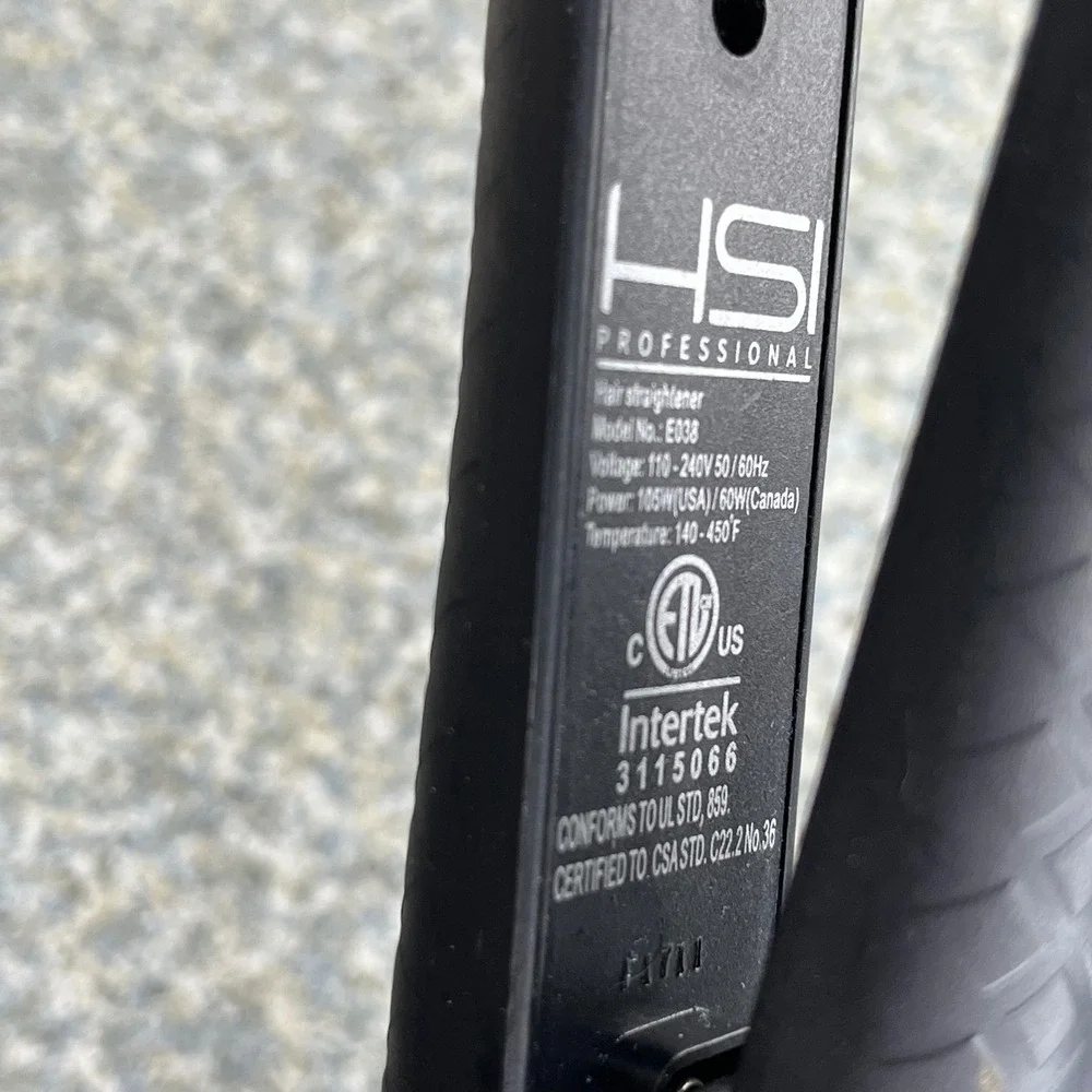 HSI Professional Hair Straightener E038 Black Ceramic Tourmaline Flat Iron 1